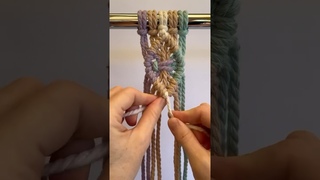 How to Create a Diamond Clove Hitch/Square Knot Pattern in Macrame #macrametutorial #diymacrame