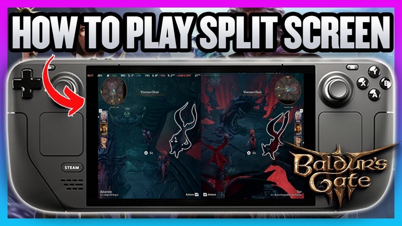 How To Play Baldurs Gate 3 Couch Coop ( Split Screen) On The Steam