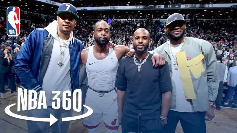 Dwyane Wades Farewell, Le Bron James, Chris Paul, and Carmelo Anthony in