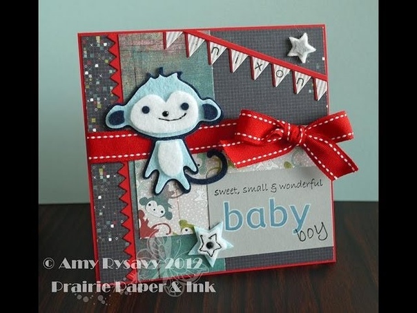 Мастер класс по созданию открытки для малыша ( Amy Rs 2012 Baby Card