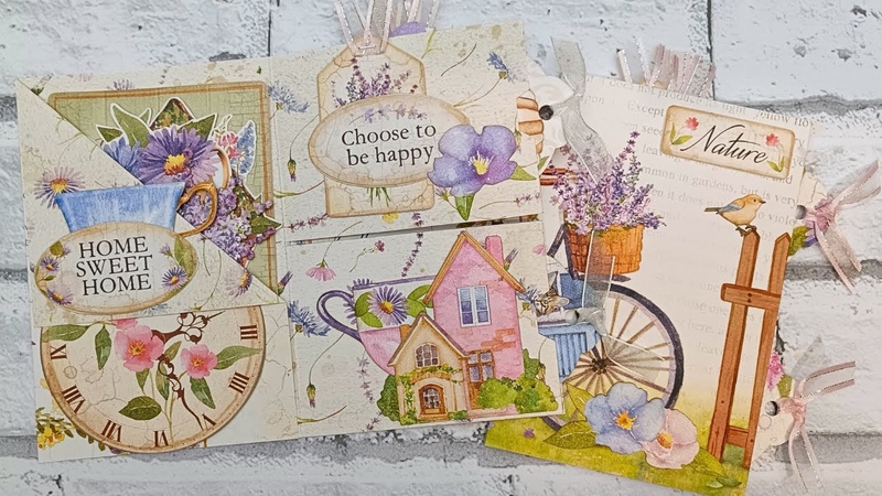 One Sheet Journal Folio With 12 x 12 Papers Complete