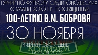 Турнир по футболу среди игроков 2010 г.р., посвященный столетию В.М. Боброва