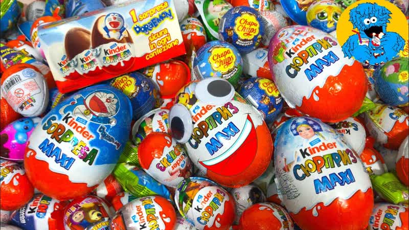 Яйца Сюрпризы, Surprise Eggs, Kinder Maxi Doraemon, Chocolate Balls Peppa Pig, Paw