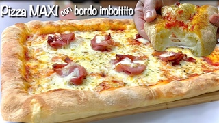 PIZZA IN TEGLIA MAXI CON BORDO IMBOTTITO per tutta la famiglia  a casa come in pizzeria