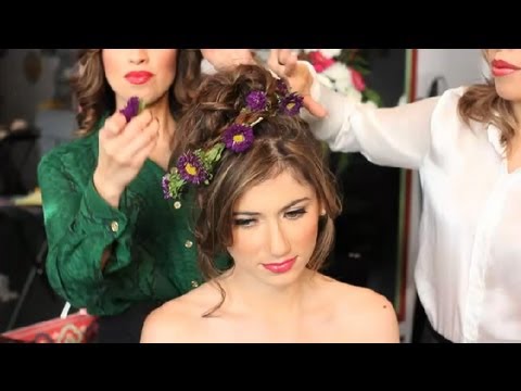 How Do I Braid Flowers Into My Hair for My Wedding : Wedding