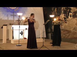 Joseph Bodin de Boismortier. Sonata VI in g-moll for flute and violin,