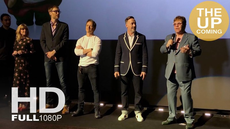 Sherlock Gnomes presentation with Elton John and James Mc Avoy at London
