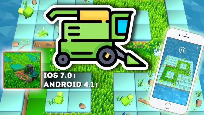 Weeder 3 D Gameplay i OS. Move the mower to remove all the