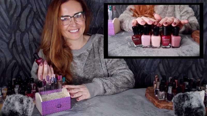 Quiet ASMR Nail Polish Swatching, Clicking, Soft Whispers
