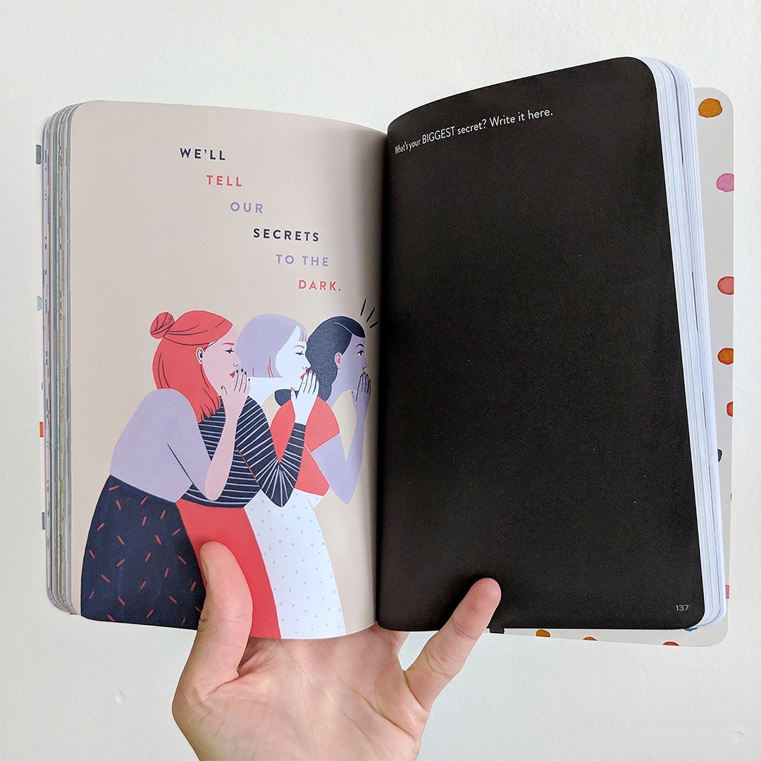 «Расскажи мне секрет» - иллюстрация гуашью для журнала «Penguin Booksс».