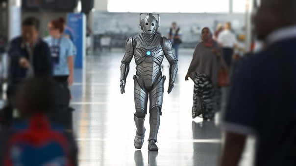 EXCLUSIVE Cyberman spotted at Heathrow Airport Doctor