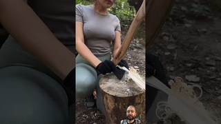 The girl who knows more than you | camp fire hacks #shorts #bushcraft #survival #camping #outdoors