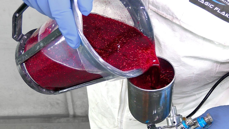 How to paint hard candy painting, Hard candy hot rod red with Harley Davidson