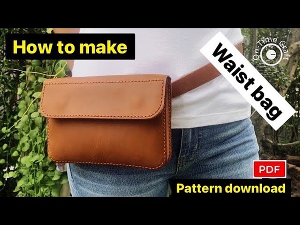 How to Make Leather belt bag waist bag ( EP16) PDF pattern