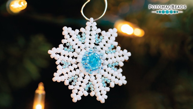 Snow Day Snowflake Ornament Tutorial DIY Jewelry Making Tutorial by Potomac