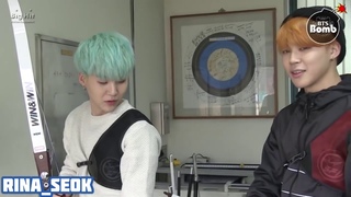 {Озвучка by Rina_Seok}[BANGTAN BOMB] BTS(방탄소년단)Became an archer! SUGA&JIMIN’s new