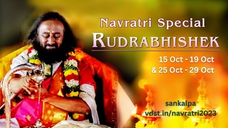 Navratri Day 4 Rudra Puja With Gurudev | 18 Oct 2023 | Live From VDS Bangalore Ashram