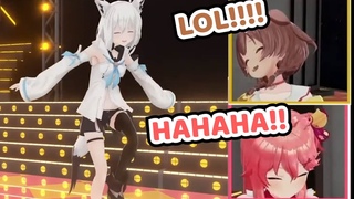 Miko and Korone Burst Out Laughing at Fubuki's Attempt to Impersonate MatsuriHololive