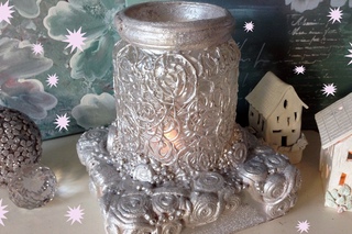 tarro de cristal reciclado DIY precioso, yobanka art
