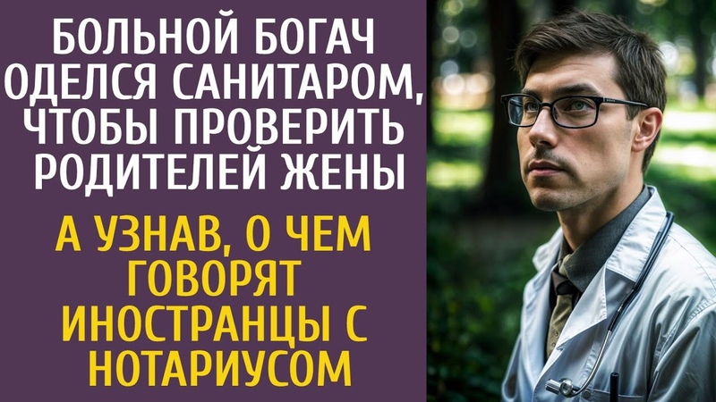 Больной богач оделся санитаром, проверить родителей жены А