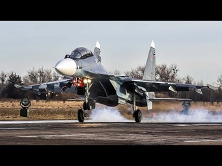 Прибытие четырех истребителей Су-30СМ2 на аэродром морской авиации Балтийского флота