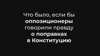 Что было, если бы оппозиционеры говорили правду о поправках в Конституцию