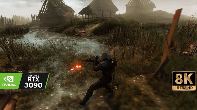 8 K Witcher3 RTX 3090 RAYTRACING, BEYOND ALL LIMITS, 100+ Mods, PLM + Blitz