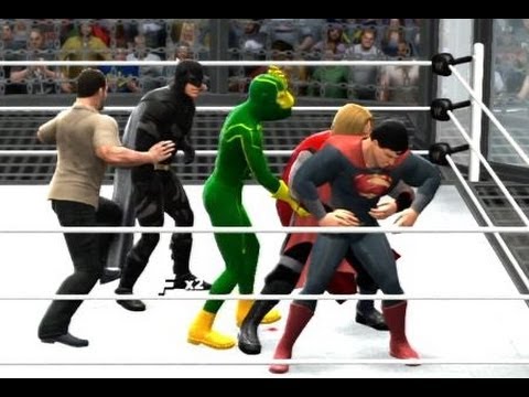 WWE 13, Rick Grimes vs Kick Ass vs Superman vs Batman vs Thor vs Iron